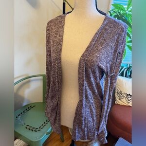 Selfie Leslie Purple Heathered Cardigan